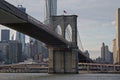 Closeup view of Brooklyn Bridge