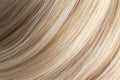 A closeup view of a bunch of shiny straight blond hair