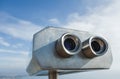 Closeup view of coin operated binocular viewer Royalty Free Stock Photo