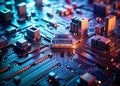 Closeup View of a Complex Circuit Board Unveiling the Intricate World of Automation and Control Systems Royalty Free Stock Photo
