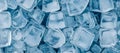 Closeup view of crystal clear ice cubes, perfect for refreshing beverage advertisement or as cool background. Showcasing intricate Royalty Free Stock Photo