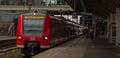 Closeup view of the DBAG Class 425 train in Heidleberg, Germany Royalty Free Stock Photo