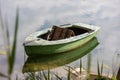 Closeup View of Dinghy Paddle Boat on Clear Water. Royalty Free Stock Photo