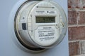 Closeup view of an electrical smart meter