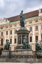 Closeup view of the Emperor Franz I Monument Royalty Free Stock Photo