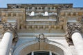 Reichstag building facade fragment. Berlin, Germany Royalty Free Stock Photo