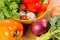 Fresh vegetables for a meal Royalty Free Stock Photo