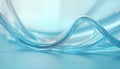 Closeup view of flexible transparent conductor material. Modern tech material with smooth curves. Conductivity, flexibility