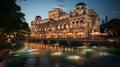 Closeup view of The Fullerton Hotel Singapore Royalty Free Stock Photo