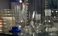 View of glass ware in laboratory or pharma industry Royalty Free Stock Photo