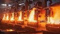 Closeup view of a heavyduty furnace in a glass