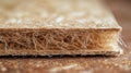 Closeup view of hemp fiber insulation board material Royalty Free Stock Photo