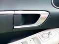 Closeup view of inner Car door Handle Royalty Free Stock Photo