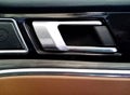 Closeup view of inner Car door Handle Royalty Free Stock Photo