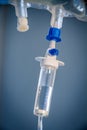 Intravenous drip equipment in hospital