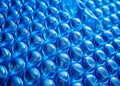 Closeup View of Intricate Blue Bubble Wrap Pattern A Detailed Macro Study of Plastic Packaging Texture for Abstract Royalty Free Stock Photo