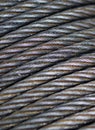 Closeup view of iron wire rope bundle Royalty Free Stock Photo