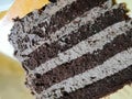 Closeup view pattern of delicious birthda cake. Food and beverage concept Royalty Free Stock Photo