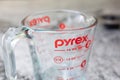 Pyrex measuring cup Royalty Free Stock Photo