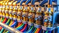CloseUp View of a Robust High Voltage Electrical Connector System for Industrial Applications Royalty Free Stock Photo