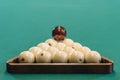 closeup view of russian pool balls set Royalty Free Stock Photo