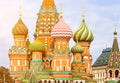 Closeup view of Saint Basil`s Cathedral Royalty Free Stock Photo