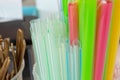 Closeup straws