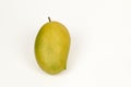 Single Kesar mango on white