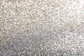 Closeup view of sparkling silver glitter