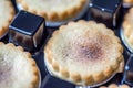 Closeup View Spicy Christmas Mince Pies in Plastic Pack