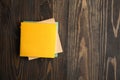 Closeup view of a stack of empty notepaper