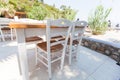 Restaurant Table On The Beach Lounge