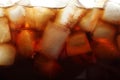 Closeup view of tasty refreshing cola Royalty Free Stock Photo