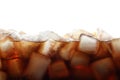 Closeup view of tasty refreshing cola with ice cubes Royalty Free Stock Photo