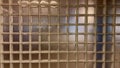 Stylish Textured Glass Block Wall featuring a subtle yet striking Grid Pattern design Royalty Free Stock Photo