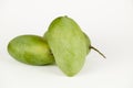 Three Landa mangoes on white Royalty Free Stock Photo