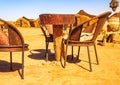 Traditional berber nomad hostel in the desert Morocco Royalty Free Stock Photo