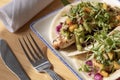 Fish tacos plate closeup Royalty Free Stock Photo