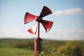 Wind vanes on small wind turbines. Generative AI