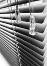 Metal blinds, plastic shades from the inside Royalty Free Stock Photo