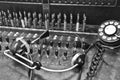 Closeup of a Vintage Bell System Telephone Switchboard with headest Royalty Free Stock Photo