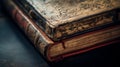 Closeup of vintage book with aged pages Royalty Free Stock Photo