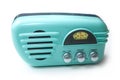 vintage fifties style radio on white background