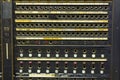 Closeup of a Vintage Telephone Switchboard Royalty Free Stock Photo