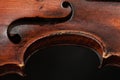 Closeup of violin instrument. Classical music art Royalty Free Stock Photo