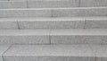 Closeup vire of grey concrete stairs with dark concrete lines on footsteps