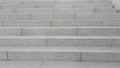 Closeup vire of grey concrete stairs with dark concrete lines on footsteps Royalty Free Stock Photo