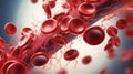 Closeup virus blood cells background