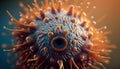 closeup virus, covid, genetics, DNA, generative ai