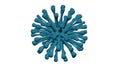 Closeup of a virus structure against clear background Royalty Free Stock Photo
